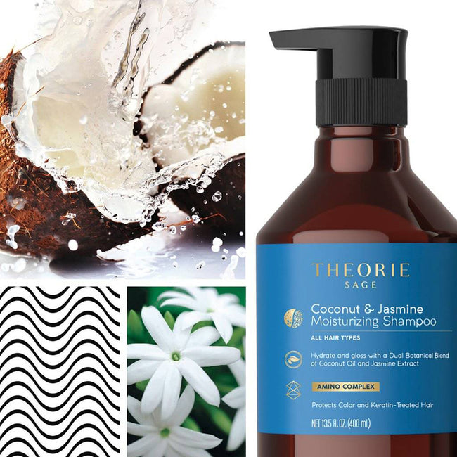 Theorie Sage Coconut & Jasmine Moisturizing Shampoo nawilżający szampon do wszystkich typów włosów 400ml