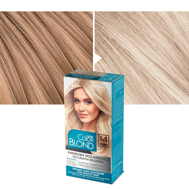 Joanna Ultra Color Blond kremowy rozjaśniacz do całych włosów do 4 tonów