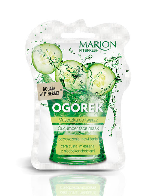 Marion Fit&Fresh Face Mask maseczka do twarzy oczyszczenie i nawilżenie Ogórek 7.5ml