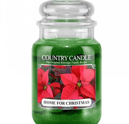 Country Candle Duża świeca zapachowa z dwoma knotami Home For Christmas 652g