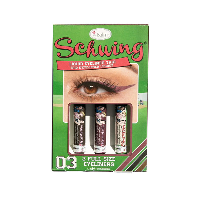 The Balm Schwing Liquid Eyeliner Trio zestaw eyelinerów w płynie 3x1,7ml
