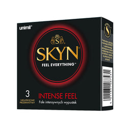 Unimil Skyn Intense Feel nielateksowe prezerwatywy z wypustkami 3szt