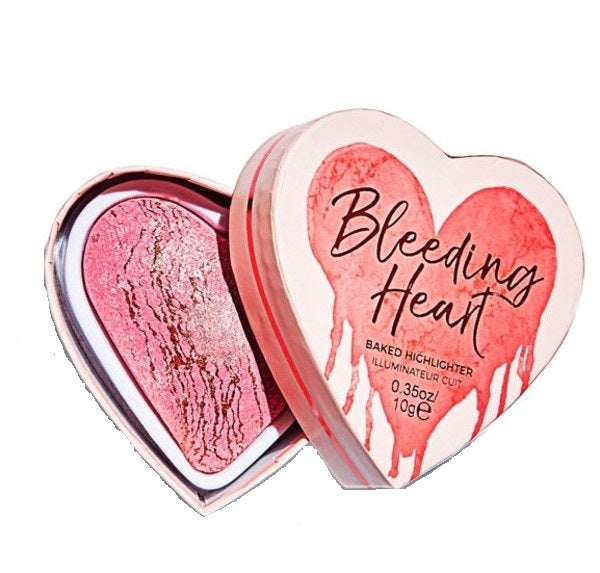 Makeup Revolution Bleeding Heart Baked Highlighter wypiekany rozświetlacz do twarzy 10g