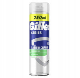 Gillette Series Sensitive łagodząca pianka do golenia z aloesem 250ml
