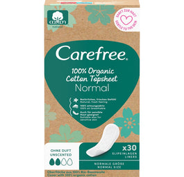 Carefree Organic Cotton Normal wkładki higieniczne 30szt