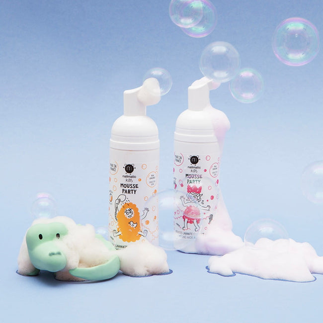 Nailmatic Kids Mousse Party mus do mycia ciała i włosów dla dzieci Strawberry 150ml