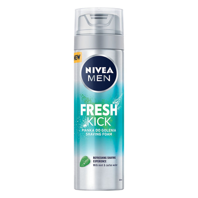 Nivea Men Fresh Kick zestaw pianka do golenia 200ml + antyperspirant w sprayu 150ml + odświeżająca woda po goleniu 100ml