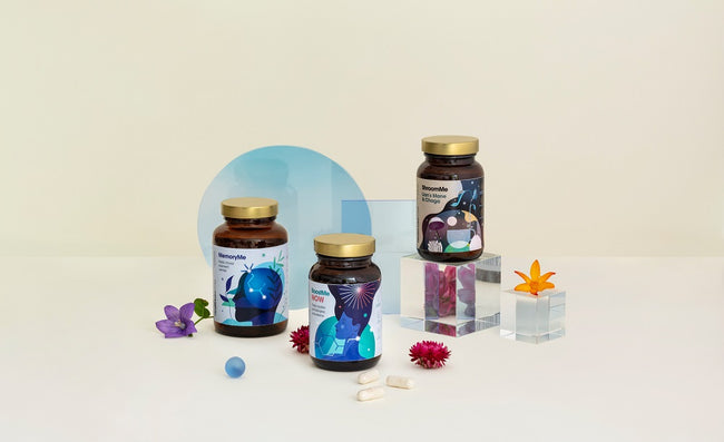 HealthLabs My Energy zestaw suplementów diety BoostMe Now 60 kapsułek + ShroomMe Lion’s Mane & Chaga 90 miarek + MemoryMe 90 kapsułek