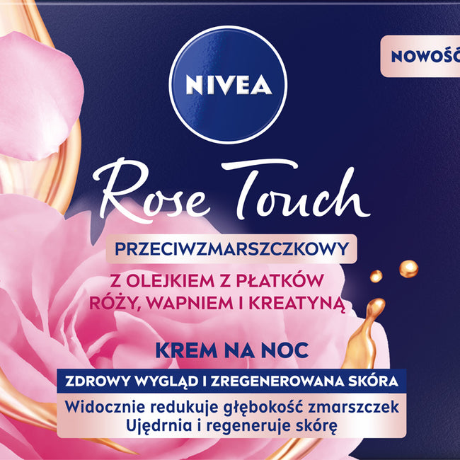 Nivea Rose Elegance zestaw przeciwzmarszkowy krem na dzień 50ml + przeciwzmarszczkowy krem na noc 50ml + kosmetyczka