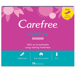 Carefree Cotton wkładki higieniczne świeży zapach 76szt