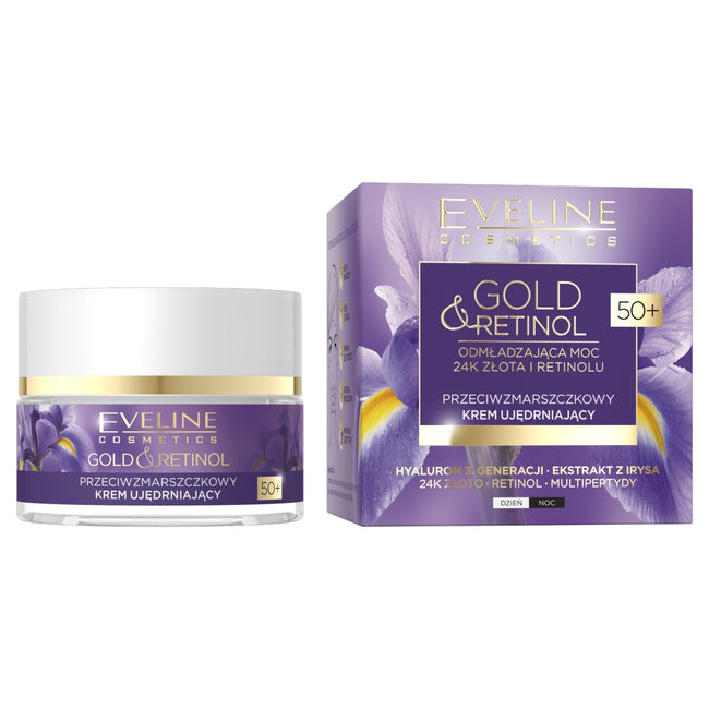 Eveline Cosmetics Gold&Retinol przeciwzmarszczkowy krem ujędrniający 50+ 50ml