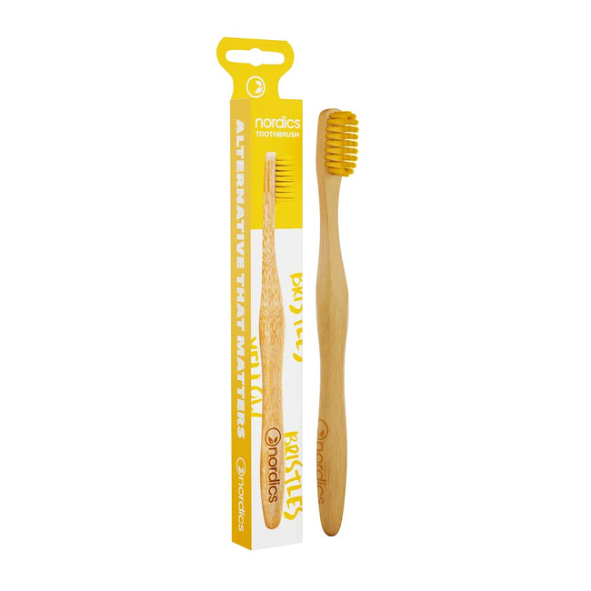 Nordics Bamboo Toothbrush bambusowa szczoteczka do zębów Yellow