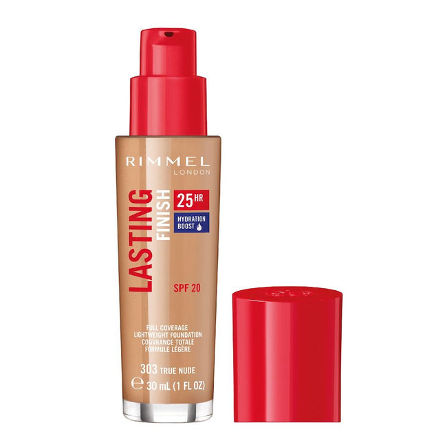 Rimmel Lasting Finish 25HR With Comfort Serum SPF20 długotrwały podkład z serum nawilżającym 303 True Nude 30ml