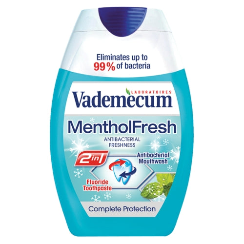 Vademecum 2in1 Toothpaste&Mouthwash Mentol Fresh pasta do zębów i płyn do płukania jamy ustnej 75ml