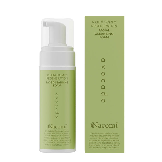 Nacomi Rich & Comfy Regeneration oczyszczająca pianka do twarzy Avocado 150ml