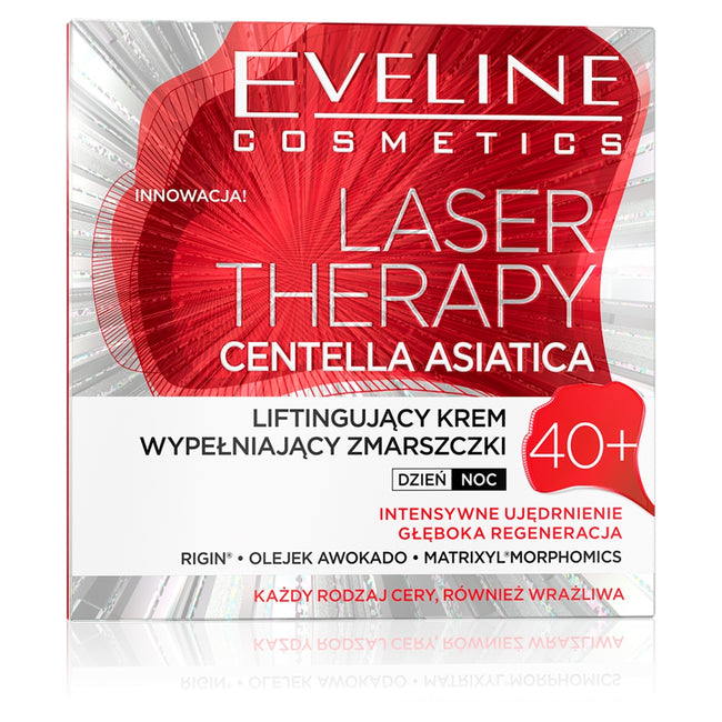 Eveline Cosmetics Laser Therapy Centella Asiatica 40+ liftingujący krem wypełniający zmarszczki na dzień i na noc 50ml