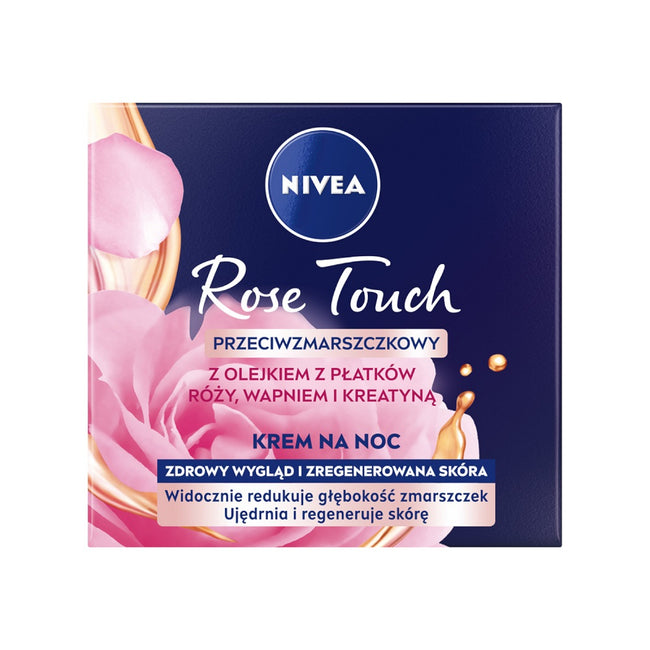 Nivea Rose Elegance zestaw przeciwzmarszczkowy krem na dzień 50ml + przeciwzmarszczkowy krem na noc 50ml + kosmetyczka