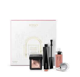 KIKO Milano Holiday Première Total Look Makeup Gift Set zestaw metaliczny cień do powiek 200 3g + tusz do rzęs 11ml + nawilżający błyszczyk do ust 20 6.5ml