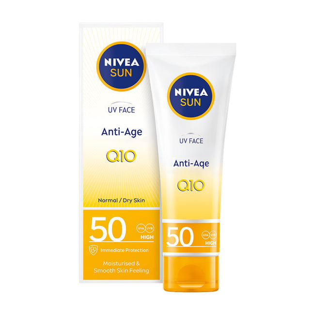 Nivea Sun UV Face Anti-Age Q10 przeciwzmarszczkowy krem do twarzy SPF50 50ml