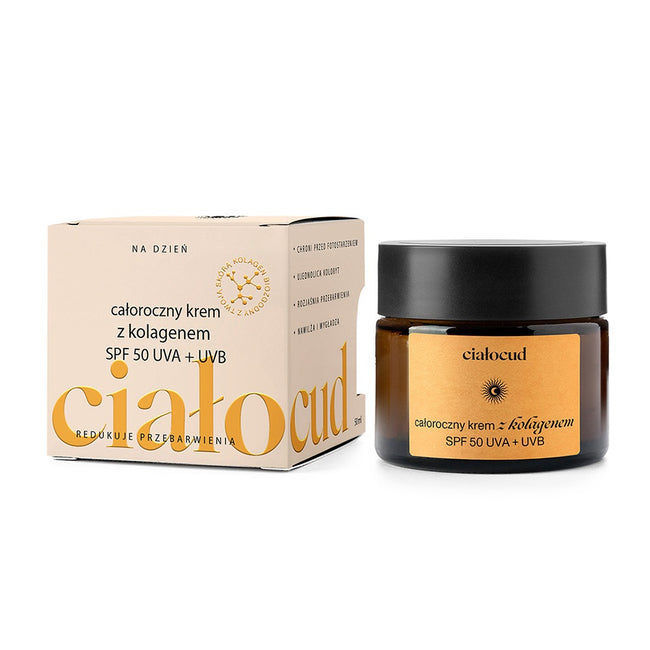 Flagolie Ciałocud całoroczny krem z kolagenem SPF50 UVA + UVB 50ml