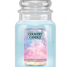 Country Candle Duża świeca zapachowa z dwoma knotami Cotton Candy Clouds 680g