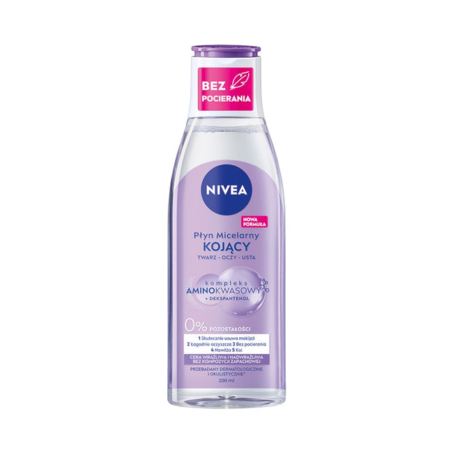 Nivea Beauty Care zestaw kojący płyn micelarny 200ml + przeciwzmarszczkowy krem na dzień SPF30 50ml + przeciwzmarszczkowy krem na noc 65+ 50ml