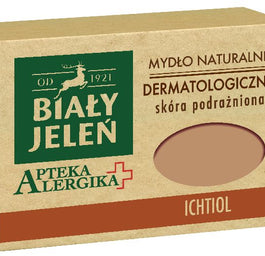 Biały Jeleń Apteka Alergika mydło naturalne dermatologiczne do skóry podrażnionej Ichtiol 125g