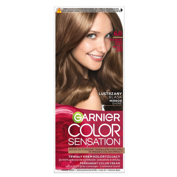 Garnier Color Sensation krem koloryzujący do włosów 6.0 Szlachetny Ciemny Blond