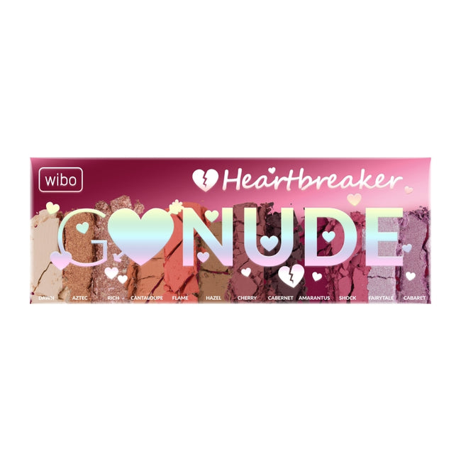 Wibo Go Nude Eyeshadow Palette paleta 12 cieni do powiek Heartbreaker 13g
