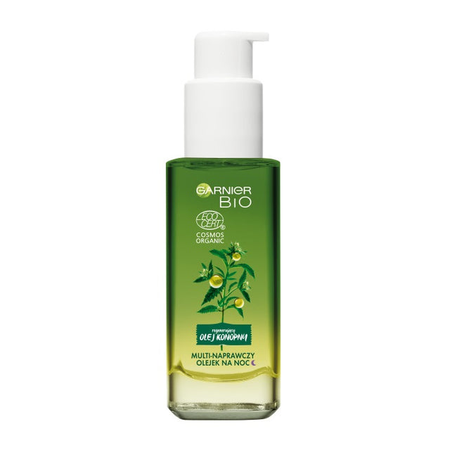 Garnier Bio Reparing Hemp Oil multi-naprawczy olejek do twarzy na noc dla skóry zmęczonej 30ml
