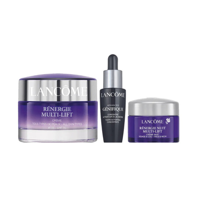 Lancome Skincare Gift Set zestaw Renergie Multi-Lift Cream 50ml + Renergie Nuit Multi-Lift Night Cream 15ml + Advanced Genifique Youth Activating Concentrate 10ml