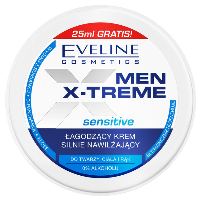 Eveline Cosmetics Men X-Treme Sensitive łagodzący krem silnie nawilżający do twarzy 100ml
