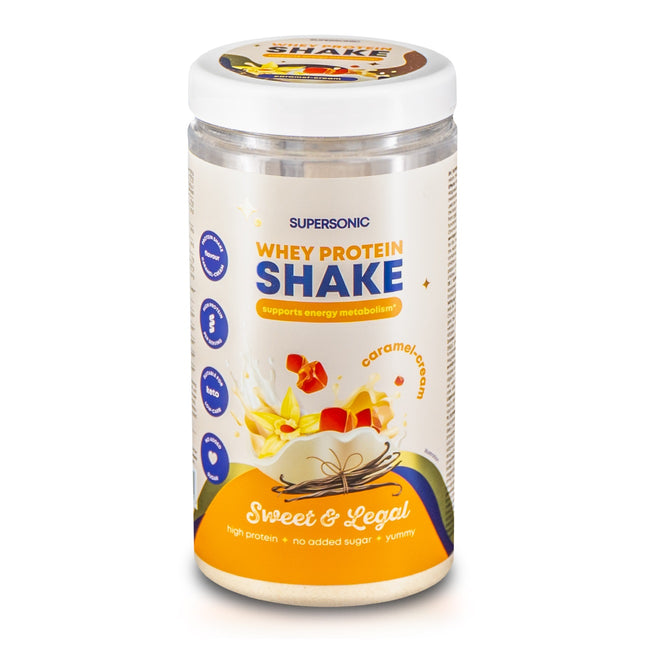 Supersonic Shake proteinowy wspierający metabolizm energetyczny o smaku karmelowo śmietankowym 560g