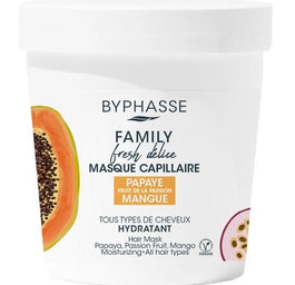 Byphasse Family Fresh Delice Mask maska do wszystkich rodzajów włosów Papaya & Passion Fruit & Mango 250ml