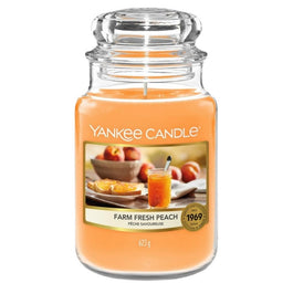 Yankee Candle Świeca zapachowa duży słój Farm Fresh Peach 623g