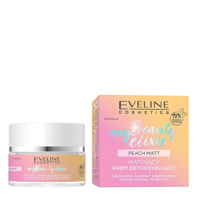 Eveline Cosmetics My Beauty Elixir Peach Matt matujący krem detoksykujący 50ml