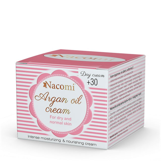 Nacomi Argan Oil Cream arganowy krem do skóry suchej i normalnej 30+ na dzień 50ml