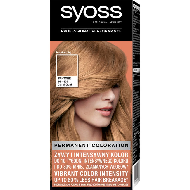 Syoss Permanent Coloration Pantone farba do włosów trwale koloryzująca 9-67 Koralowe Złoto