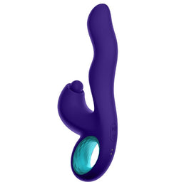 FemmeFunn Klio potrójny wibrator typu króliczek Dark Purple
