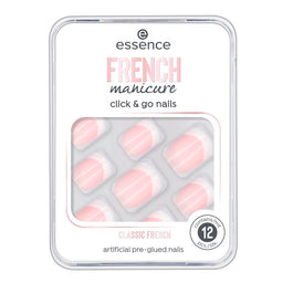 Essence French Manicure Click & Go Nails sztuczne paznokcie 01 Classic French 12szt