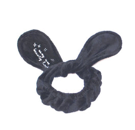 Dr. Mola Bunny Ears pluszowa opaska kosmetyczna królicze uszy Czarna