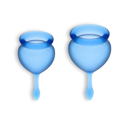 Satisfyer Feel Good Menstrual Cup zestaw kubeczków menstruacyjnych 15ml + 20ml Dark Blue
