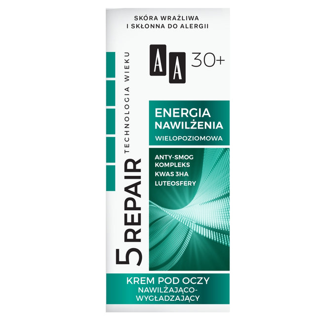 AA Technologia Wieku 5Repair 30+ Energia Nawilżenia krem pod oczy nawilżająco-wygładzający 15ml