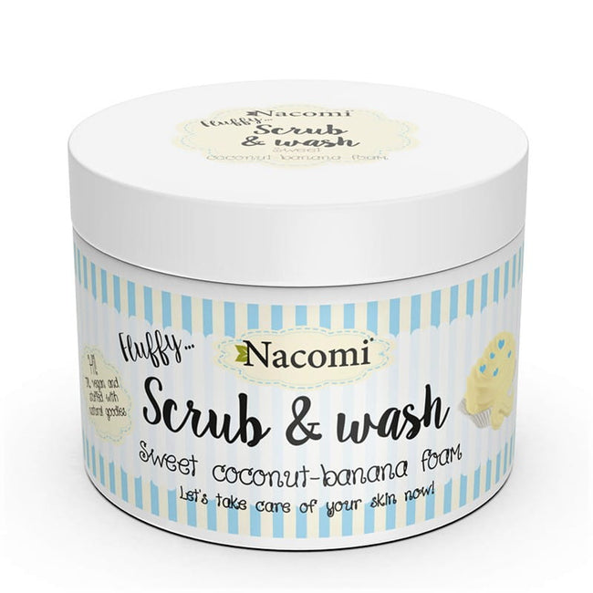 Nacomi Scrub & Wash pianka peelingująco-myjąca Słodka Kokosowo-Bananowa Pianka 180ml