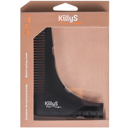KillyS For Men Beard Styling Comb drewniany grzebień do stylizacji brody