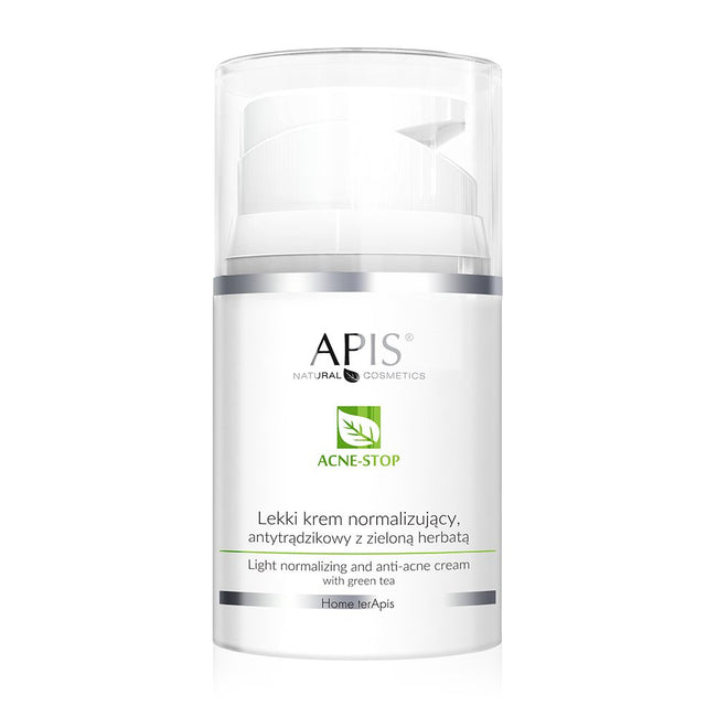 APIS Acne-Stop lekki krem normalizujący antytrądzikowy z zieloną herbatą 50ml