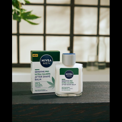 Nivea Men Sensitive Pro Ultra-Calming zestaw balsam po goleniu 100ml + pianka do golenia 200ml + krem nawilżający 75ml