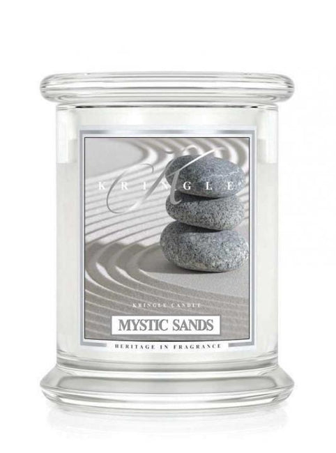 Kringle Candle Średnia świeca zapachowa z dwoma knotami Mystic Sands 411g