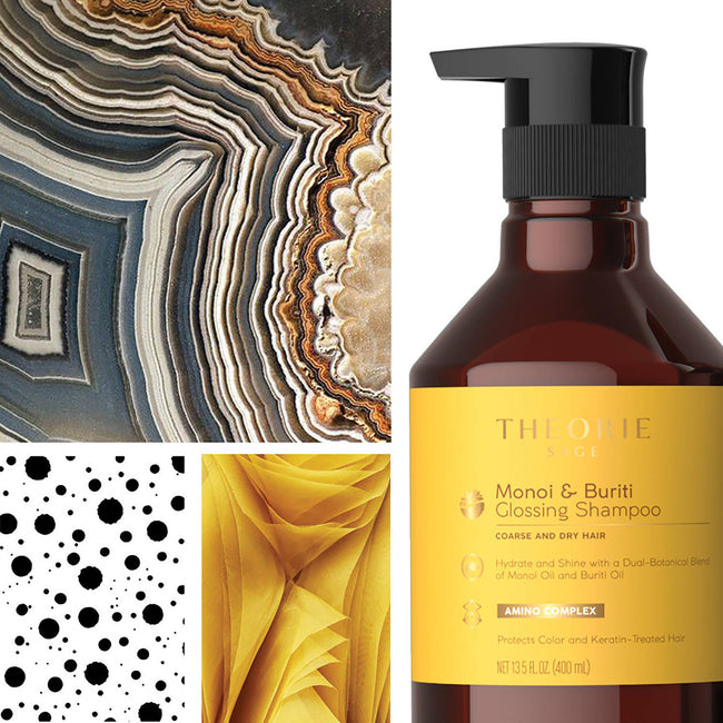 Theorie Sage Monoi & Buriti Glossing Shampoo nabłyszczający szampon do suchych i szorstkich włosów 400ml