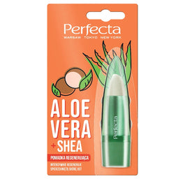 Perfecta Aloe Vera regenerująca pomadka do ust z aloesem i masłem shea 5g